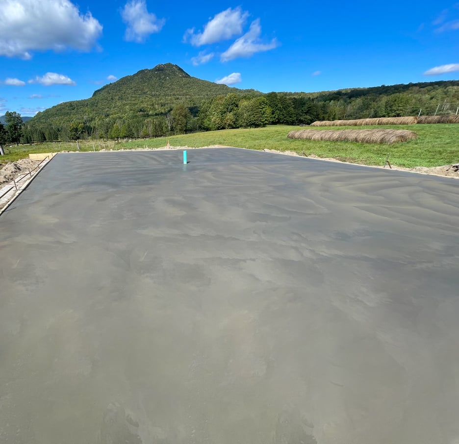 Plancher de béton agricole